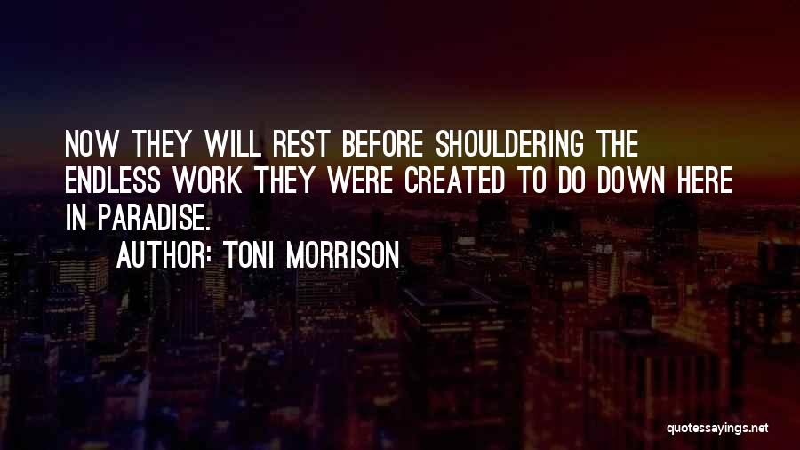 Endless Work Quotes By Toni Morrison