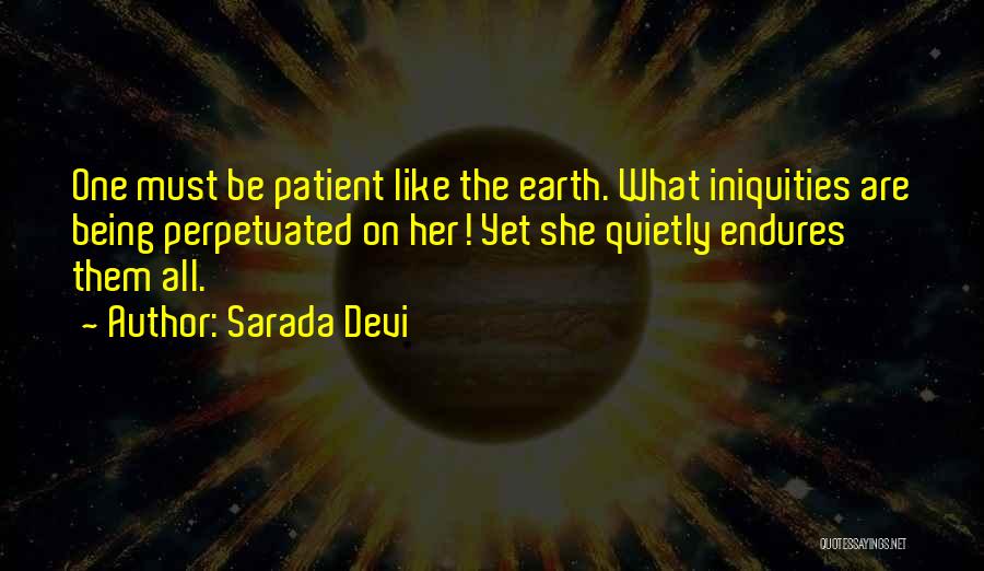 Endure Quotes By Sarada Devi