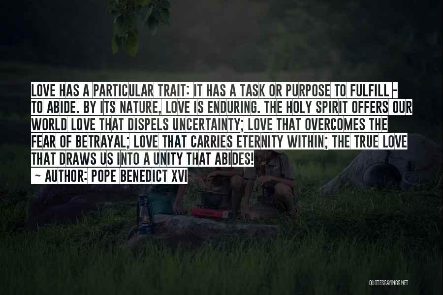 Enduring Love Love Quotes By Pope Benedict XVI