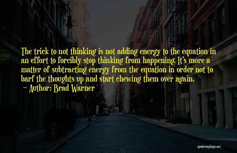 Energy And Effort Quotes By Brad Warner