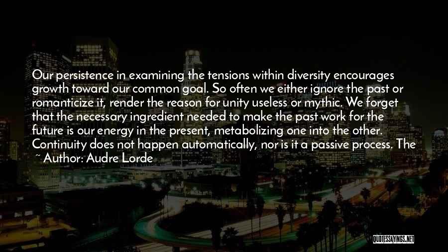 Energy And Persistence Quotes By Audre Lorde