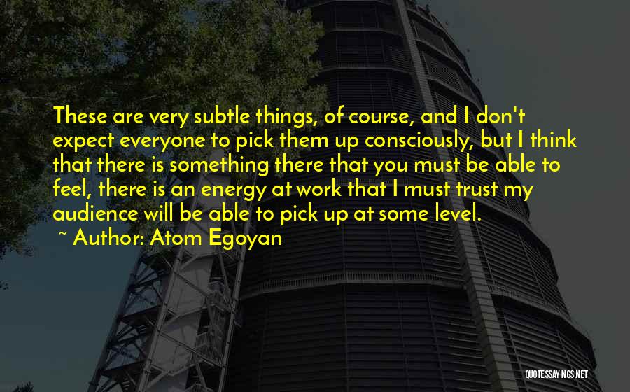 Energy At Work Quotes By Atom Egoyan