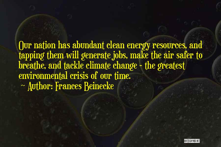 Energy Crisis Quotes By Frances Beinecke