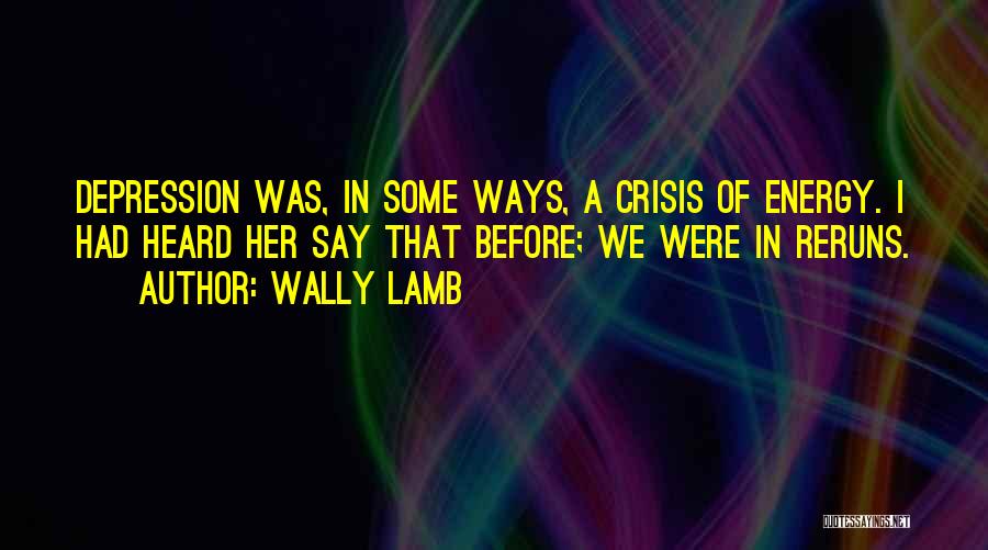 Energy Crisis Quotes By Wally Lamb