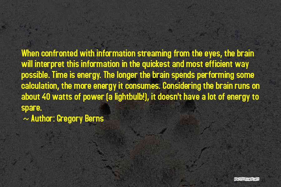 Energy Efficient Quotes By Gregory Berns