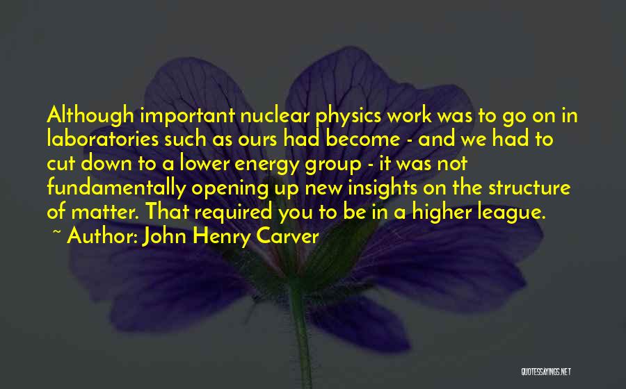 Energy In Physics Quotes By John Henry Carver
