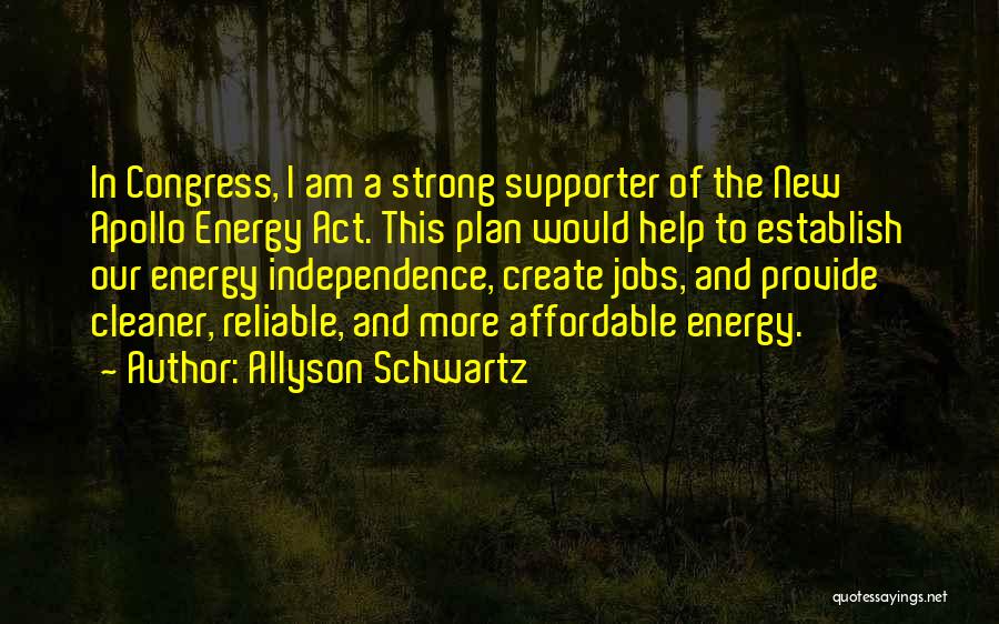 Energy Independence Quotes By Allyson Schwartz
