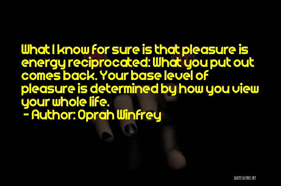 Energy Level Life Quotes By Oprah Winfrey