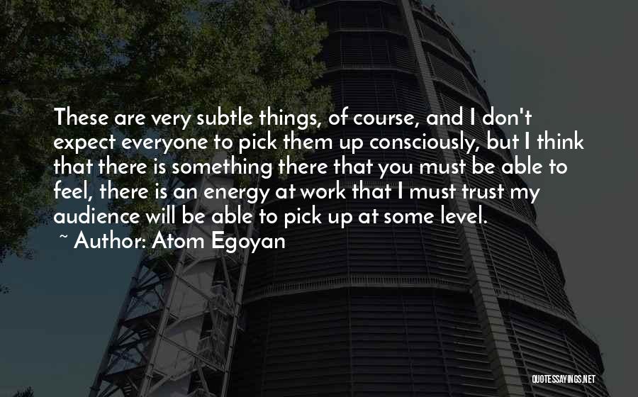 Energy Level Quotes By Atom Egoyan