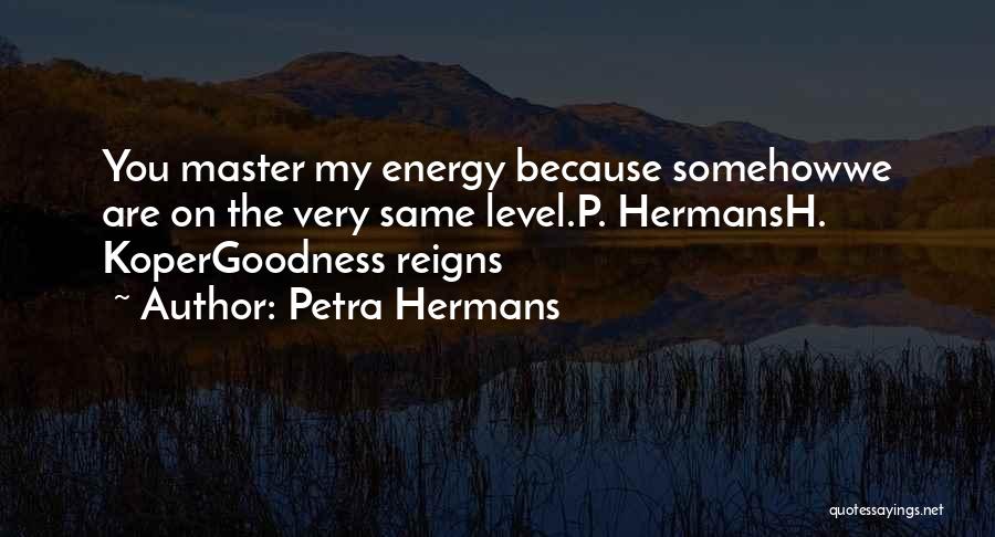 Energy Level Quotes By Petra Hermans