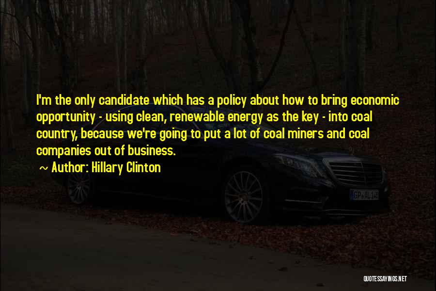 Energy Policy Quotes By Hillary Clinton