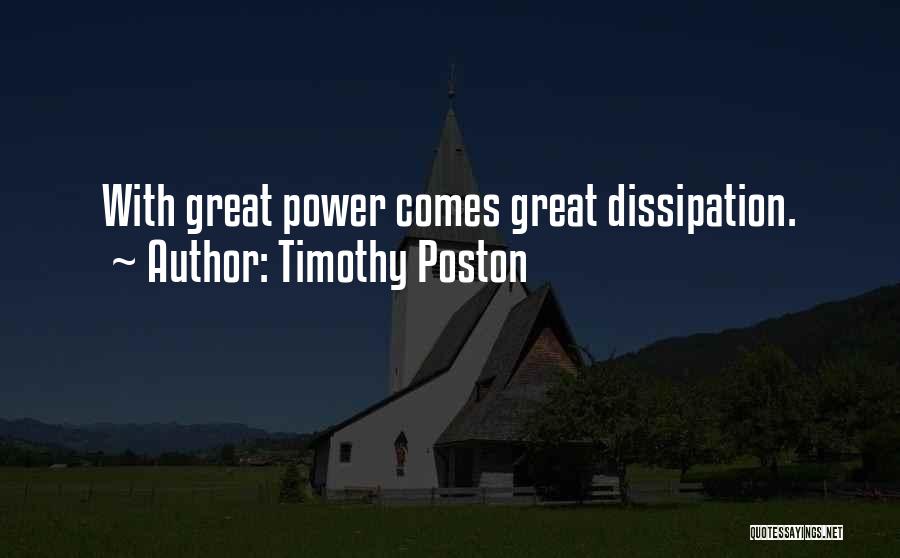 Energy Science Quotes By Timothy Poston