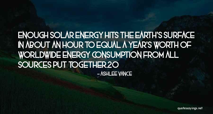 Energy Sources Quotes By Ashlee Vance