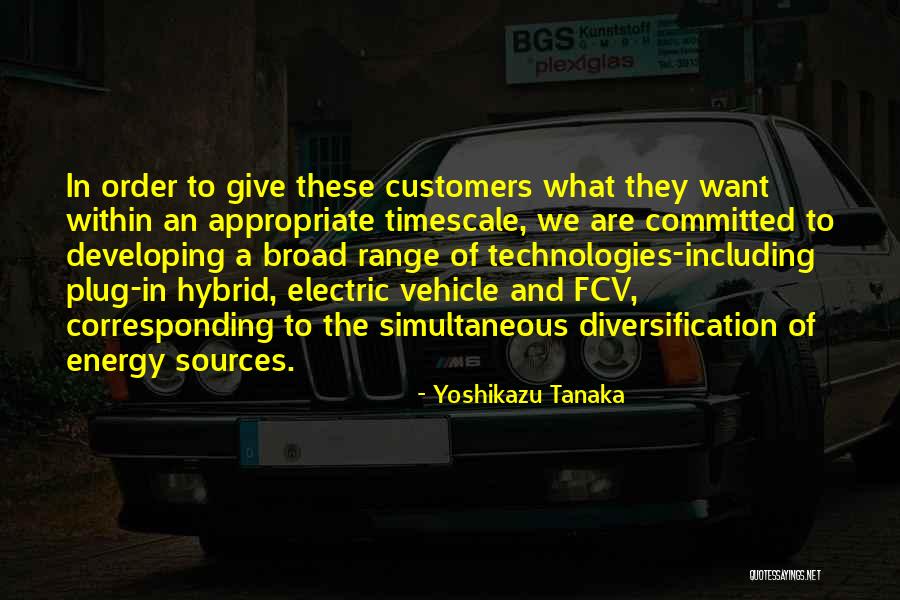 Energy Sources Quotes By Yoshikazu Tanaka