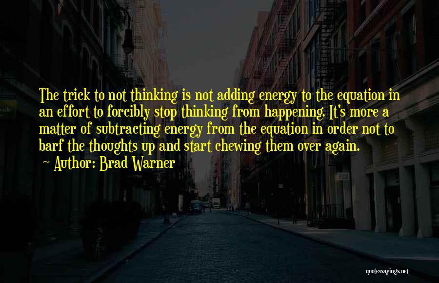 Energy Thoughts Quotes By Brad Warner