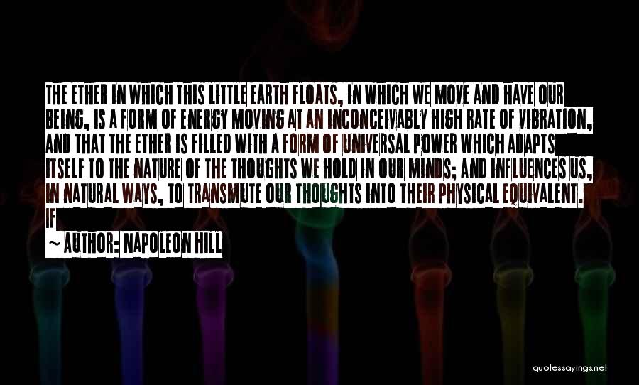 Energy Thoughts Quotes By Napoleon Hill