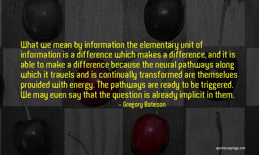 Energy Which Travels Quotes By Gregory Bateson Energy Which Travels Quotes By Gregory Bateson