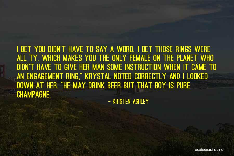 Engagement Rings Quotes By Kristen Ashley