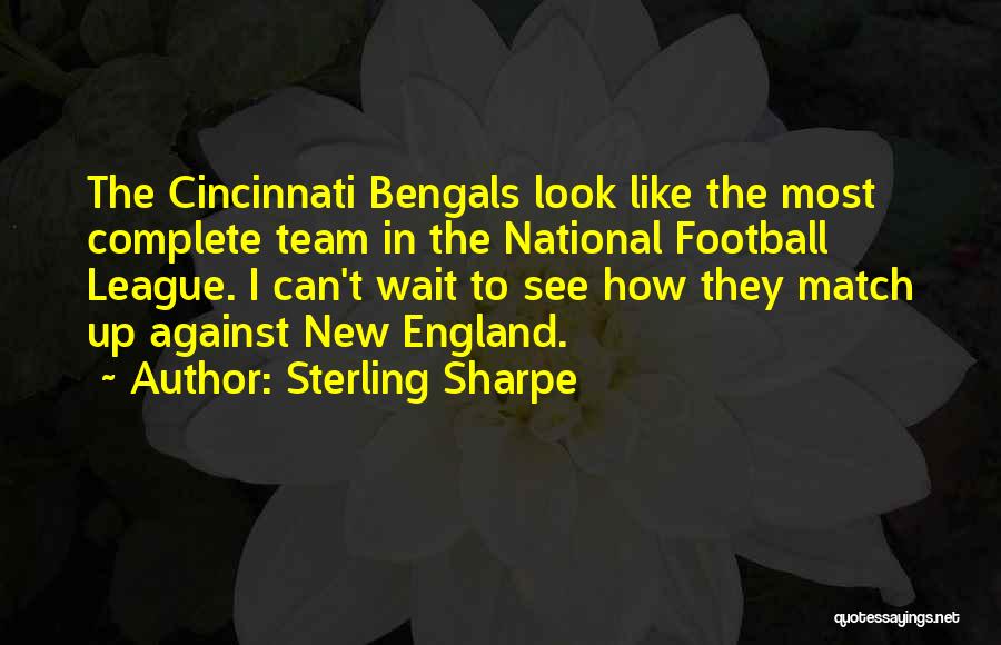 England National Team Quotes By Sterling Sharpe