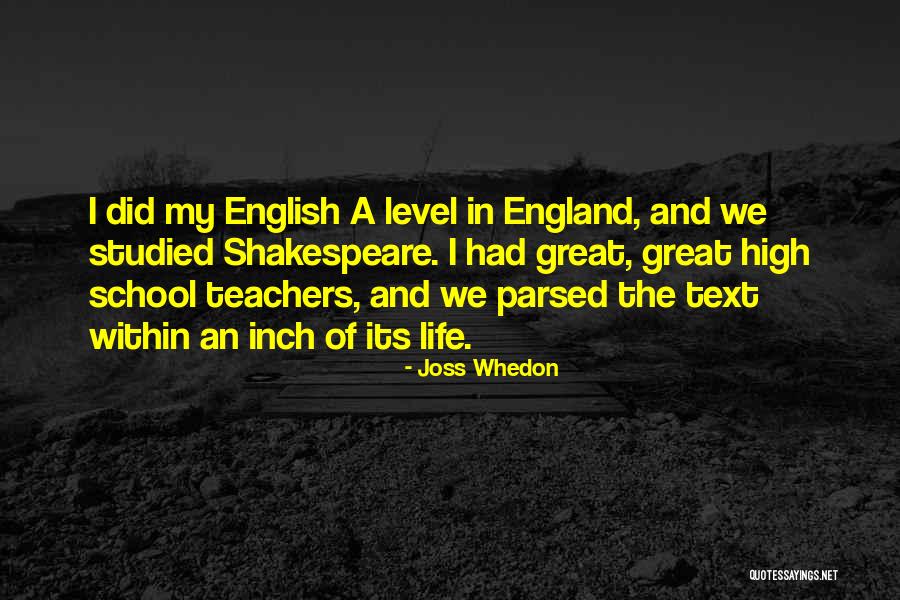 England Shakespeare Quotes By Joss Whedon