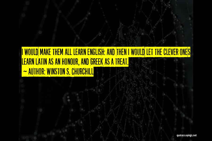 English Clever Quotes By Winston S. Churchill