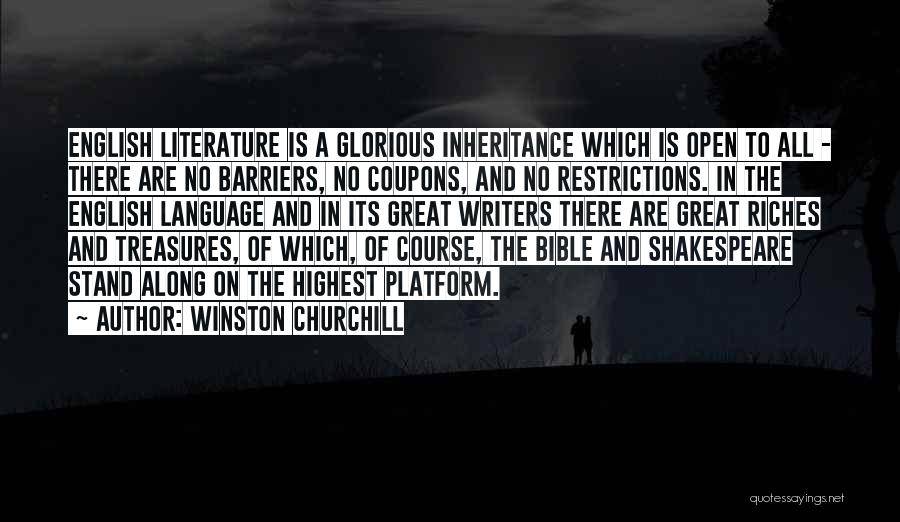 English Language By Shakespeare Quotes By Winston Churchill