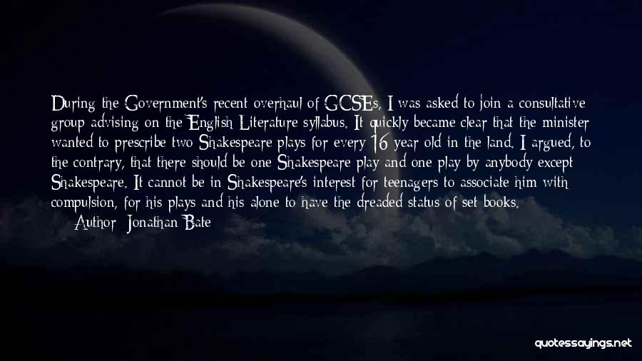 English Literature Shakespeare Quotes By Jonathan Bate