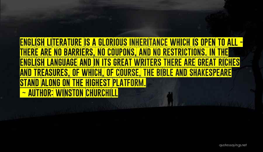 English Literature Shakespeare Quotes By Winston Churchill