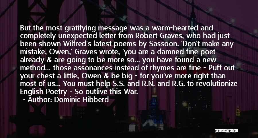 English Poetry Quotes By Dominic Hibberd