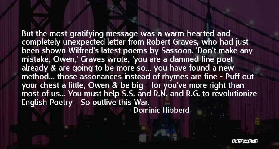 English Poetry Quotes By Dominic Hibberd