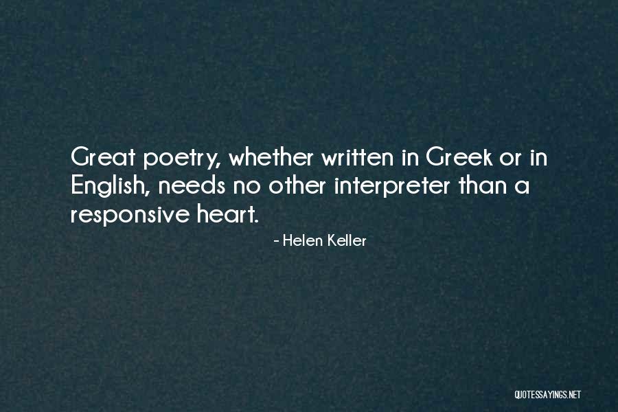 English Poetry Quotes By Helen Keller