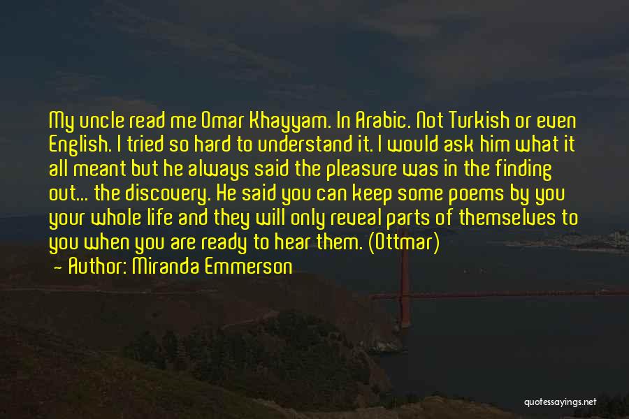 English Poetry Quotes By Miranda Emmerson