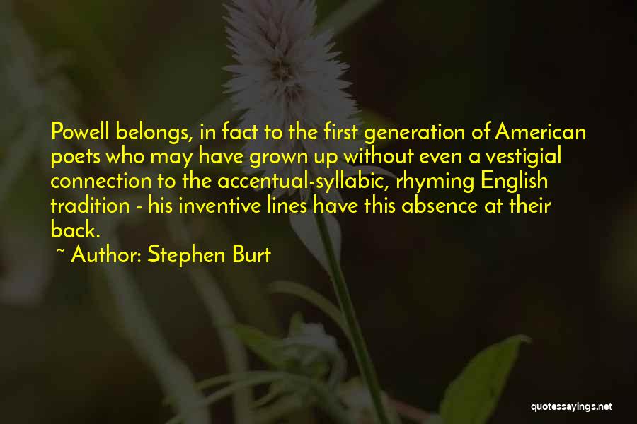 English Poetry Quotes By Stephen Burt