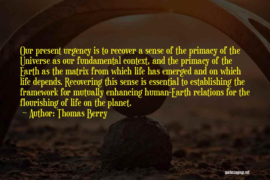 Enhancing Life Quotes By Thomas Berry