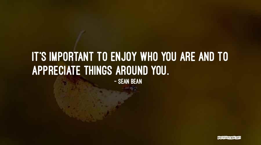 Enjoy And Appreciate Quotes By Sean Bean Enjoy And Appreciate Quotes By Sean Bean