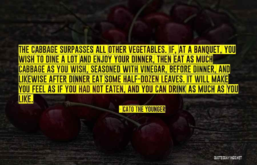 Enjoy Dinner Quotes By Cato The Younger