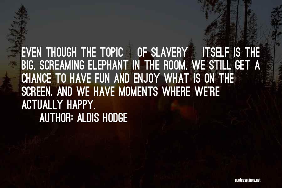 Enjoy Happy Moments Quotes By Aldis Hodge