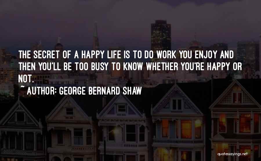 Enjoy Life And Be Happy Quotes By George Bernard Shaw