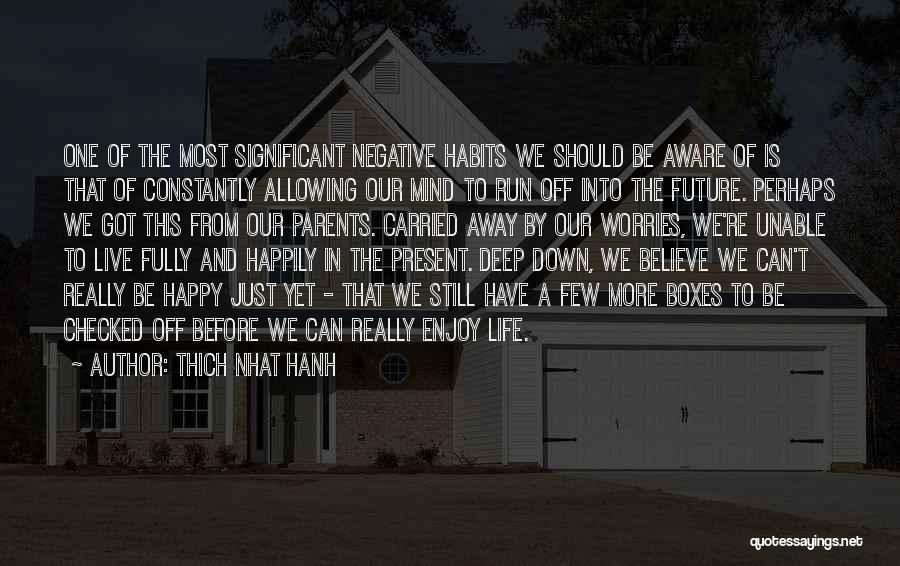 Enjoy Life And Be Happy Quotes By Thich Nhat Hanh