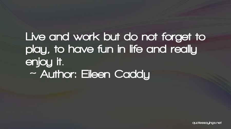 Enjoy Life And Work Quotes By Eileen Caddy