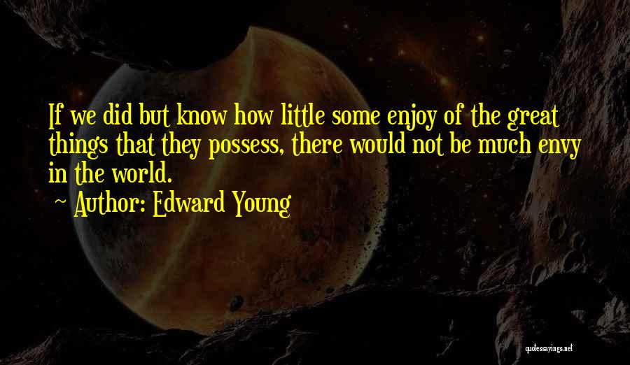 Enjoy The Little Things Quotes By Edward Young