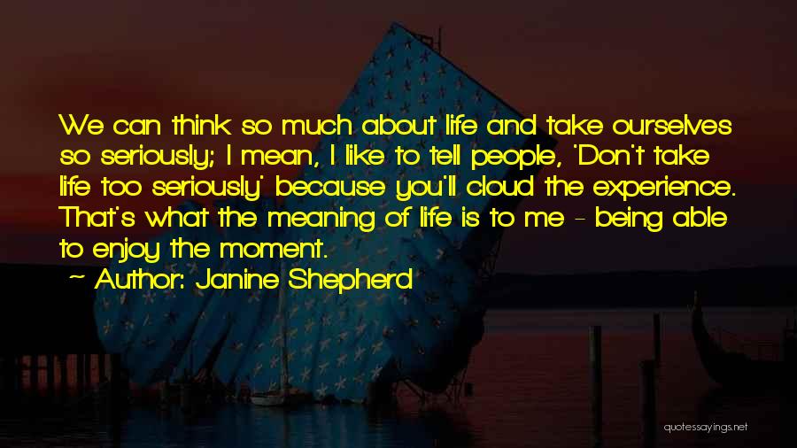 Enjoy The Moment Quotes By Janine Shepherd