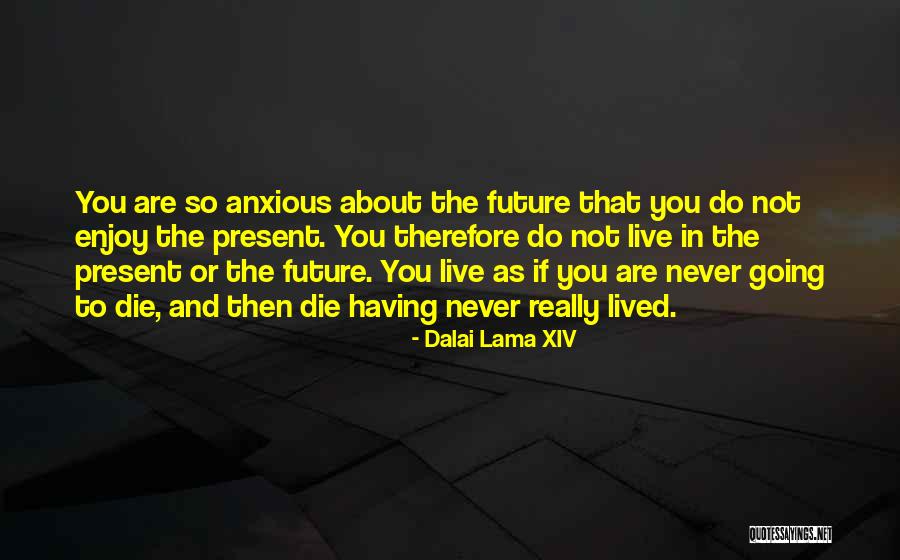 Enjoy The Present And The Future Quotes By Dalai Lama XIV Enjoy The Present And The Future Quotes By Dalai Lama XIV