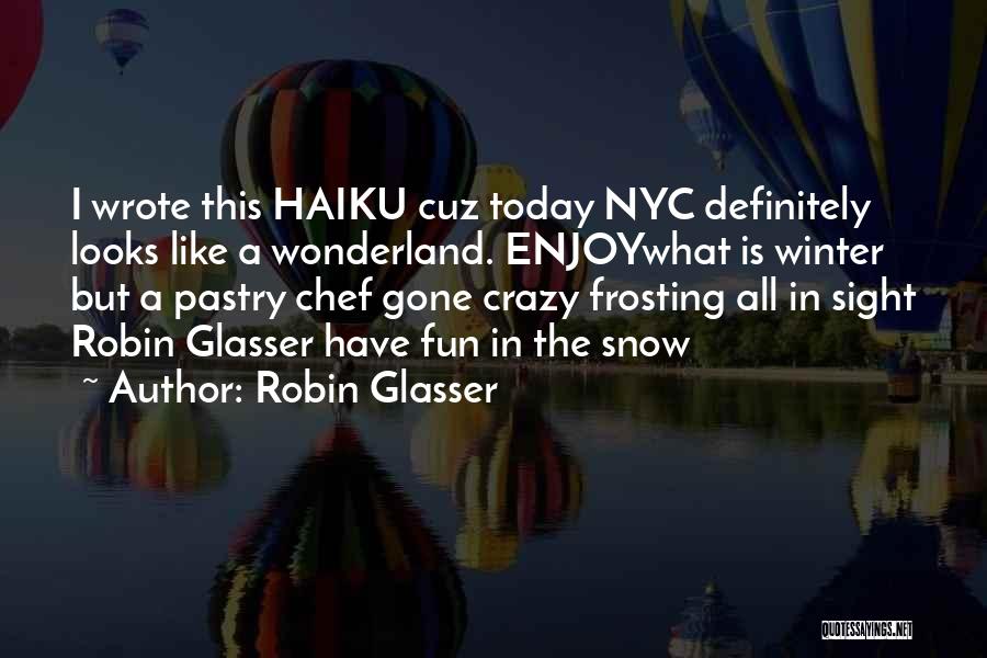 Enjoy The Snow Quotes By Robin Glasser