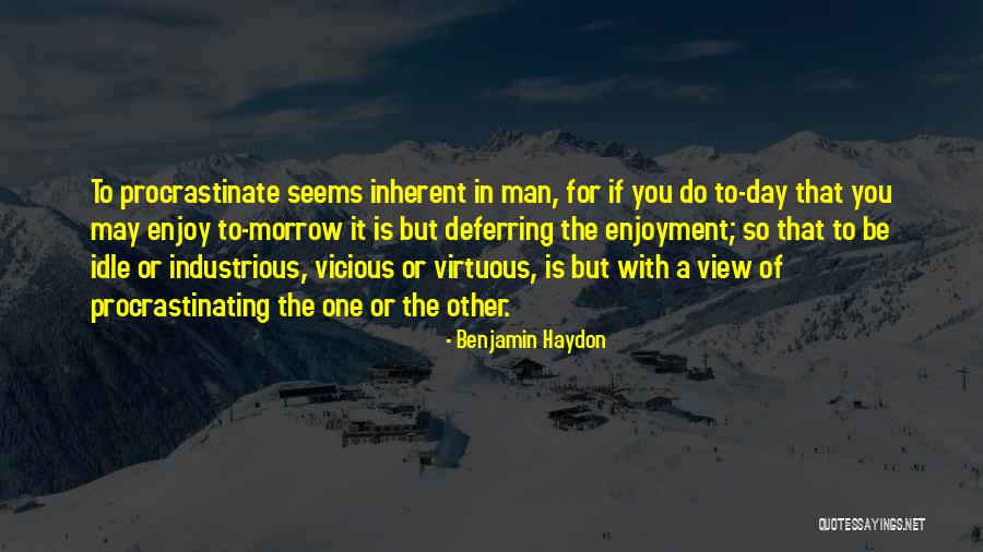 Enjoy The View Quotes By Benjamin Haydon