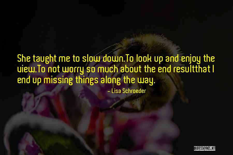 Enjoy The View Quotes By Lisa Schroeder