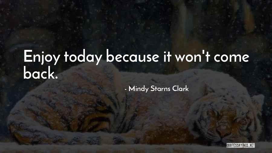 Enjoy Today Quotes By Mindy Starns Clark