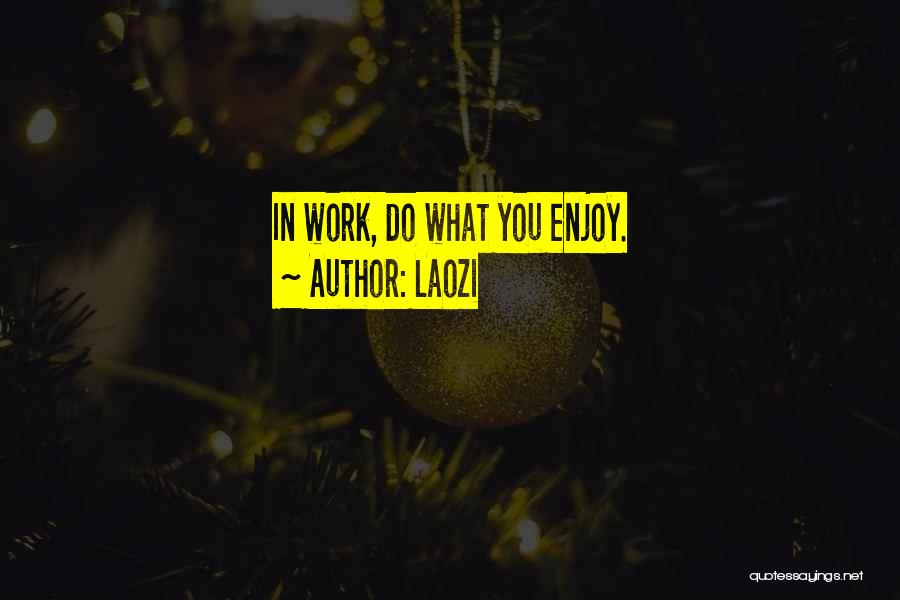 Enjoy What You Do Quotes By Laozi