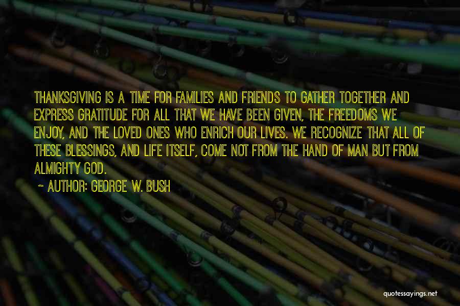 Enjoy Your Life With Friends Quotes By George W. Bush