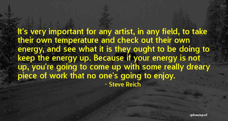 Enjoy Your Work Quotes By Steve Reich Enjoy Your Work Quotes By Steve Reich